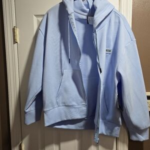Nwt Essentials hoodie size L lightblue